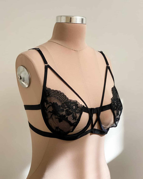 سوتین تک زنانه توری مشکی برند لاسنزا (La Senza Original)